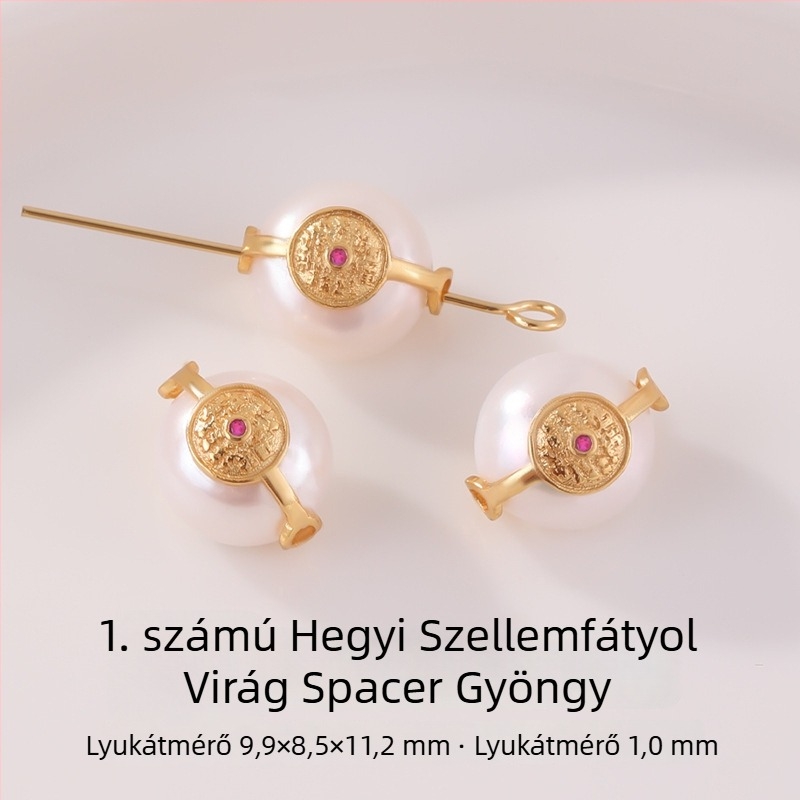 DIY ékszerkiegészítők – természetes édesvízi gyöngyökből álló nyakláncmedál készlet, 24k aranyozott gyöngyök, 925 ezüstbevonatú gyöngyök, elektrolit felületkezelés