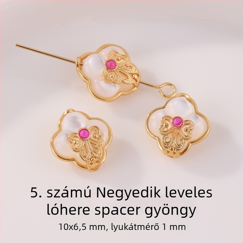 DIY ékszerkiegészítők – természetes édesvízi gyöngyökből álló nyakláncmedál készlet, 24k aranyozott gyöngyök, 925 ezüstbevonatú gyöngyök, elektrolit felületkezelés