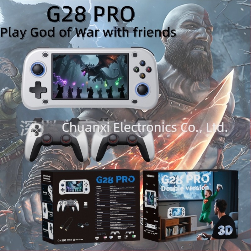 Joystick játék-konzol hordozható, nyílt forráskódú operációs rendszerrel, 64GB memória, USB interfész, vezeték nélküli kapcsolat és MP3 lejátszó