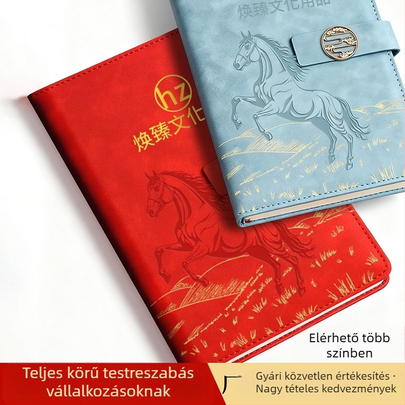 Zehuan Elegáns notesz ajándékkészlet PU bőr borítóval, varrott kötés, Daolin papír 80G, 100–200 oldal, etnikus/kínai/üzleti stílus