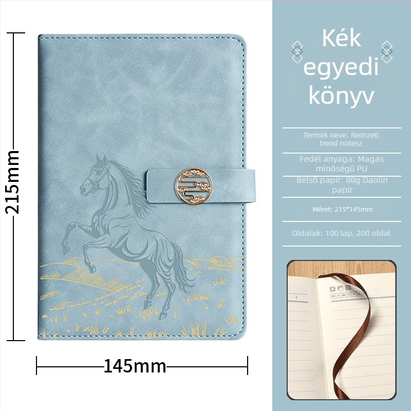 Zehuan Elegáns notesz ajándékkészlet PU bőr borítóval, varrott kötés, Daolin papír 80G, 100–200 oldal, etnikus/kínai/üzleti stílus