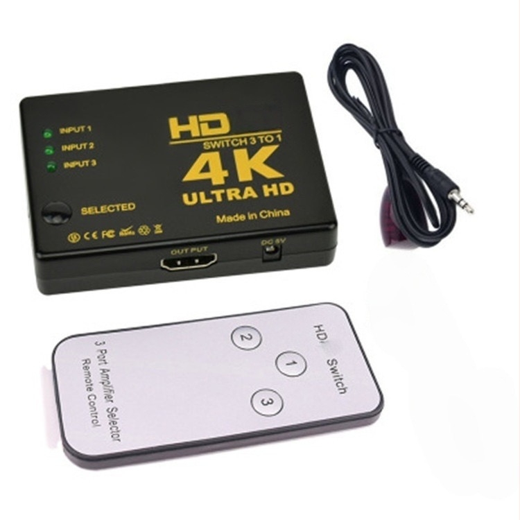 Bdxc-3–1/5–1 4K audio-video kapcsoló IR elosztóval és TV távirányítóval, képernyő megosztás