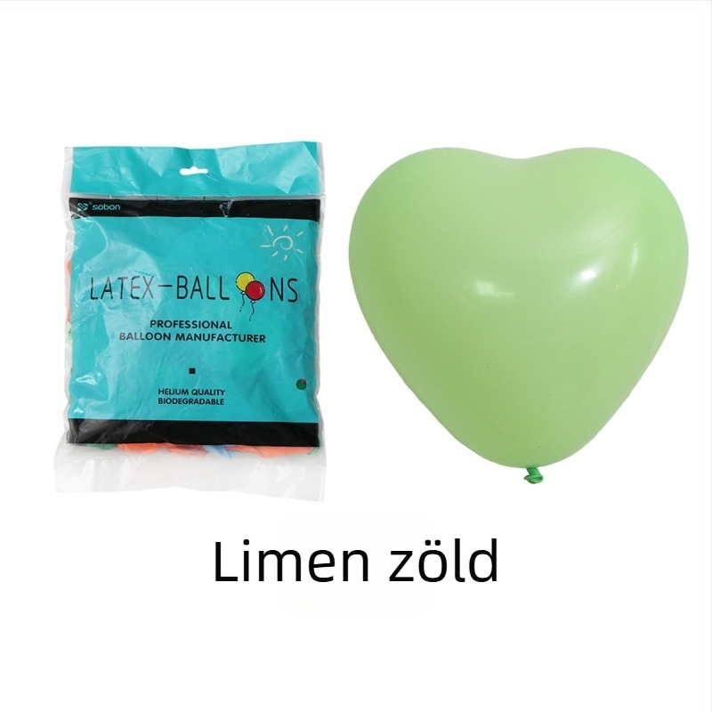 Latexből készült szív alakú lufi Valentin-nap dekorációhoz