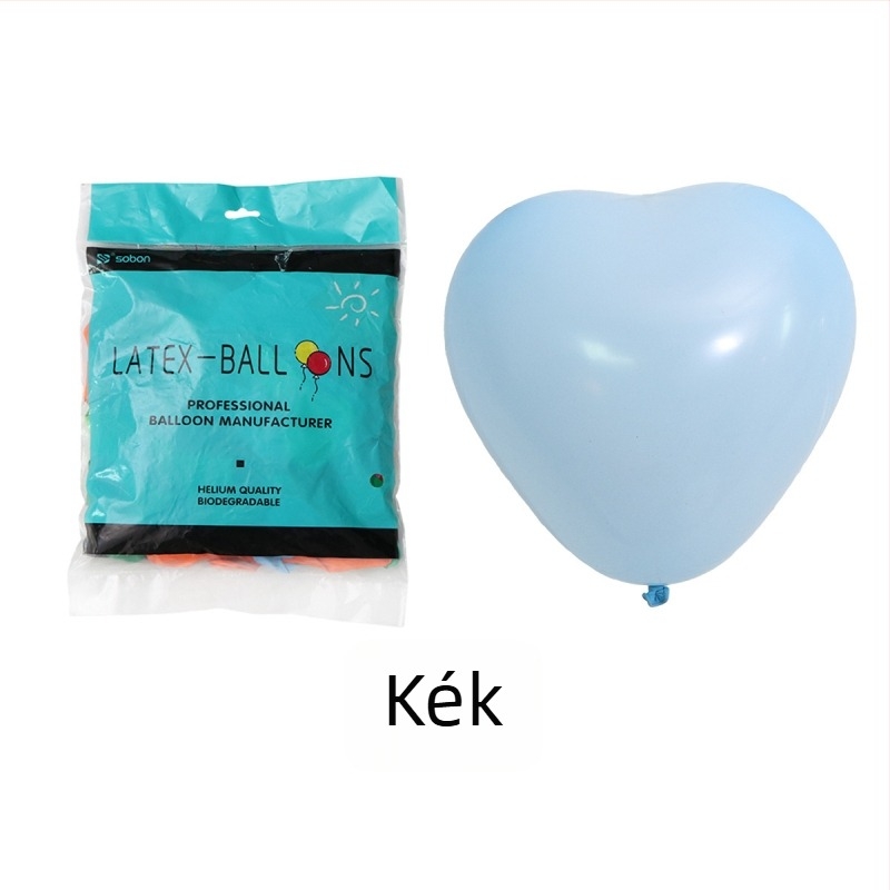 Latexből készült szív alakú lufi Valentin-nap dekorációhoz