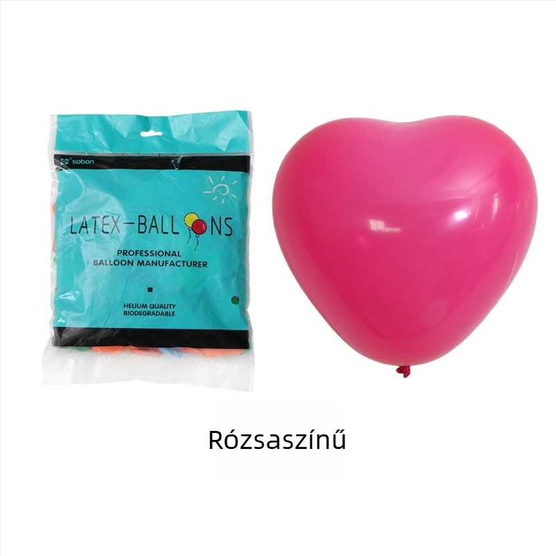 Latexből készült szív alakú lufi Valentin-nap dekorációhoz