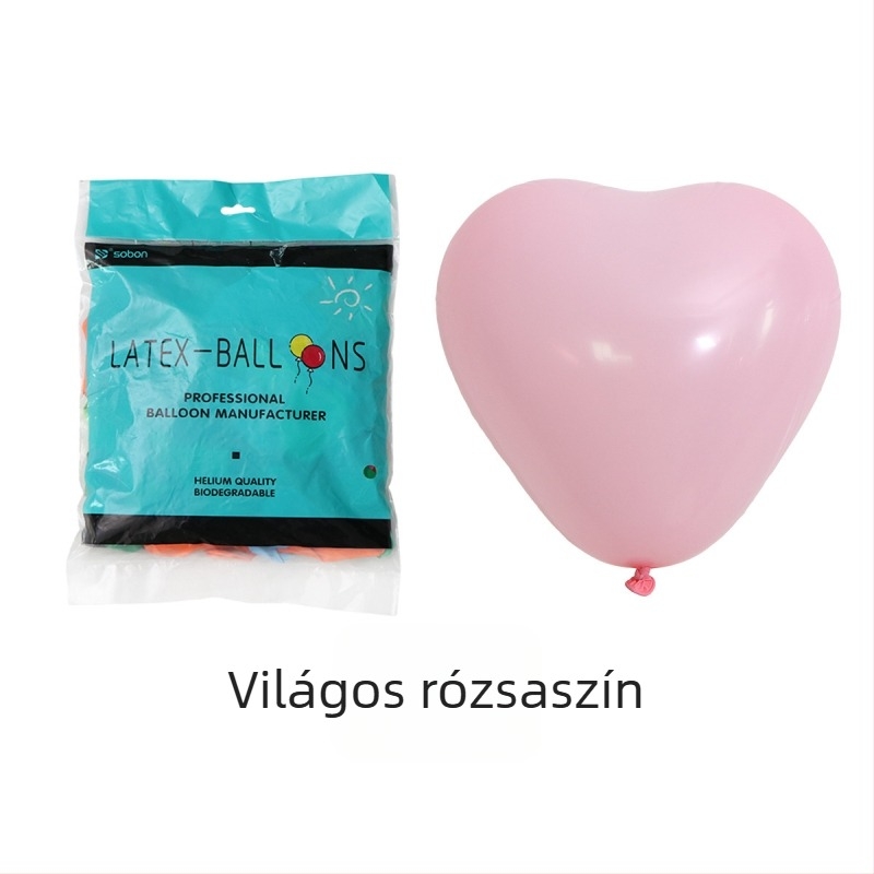 Latexből készült szív alakú lufi Valentin-nap dekorációhoz