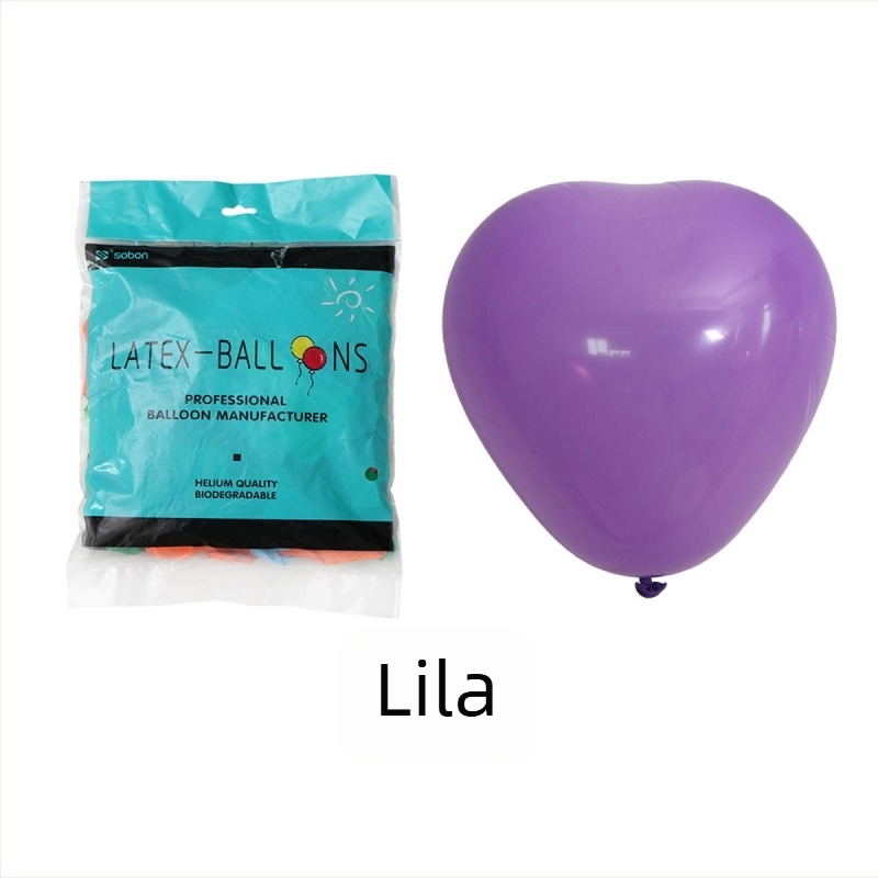 Latexből készült szív alakú lufi Valentin-nap dekorációhoz