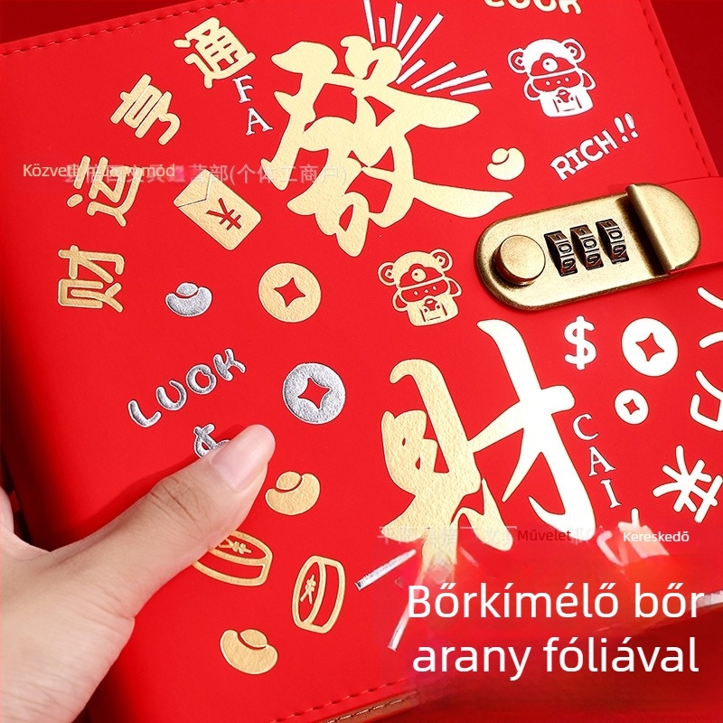 Boguan jegyzetfüzet – műbőr borító, loose-leaf kötés, Daolin papír, 50–100 oldal