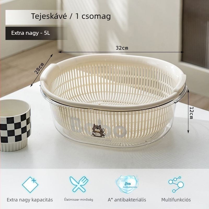 Gyümölcsös tál és kosár, PET anyag, Élelmiszer-minőségű, Tojás tároló a hűtőben, Élelmiszer rendező