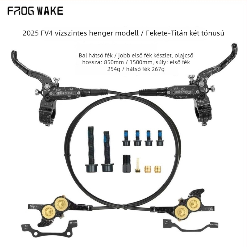 Frog FV4 hidraulikus tárcsafék mountain bike-hoz - négypistonos fék, fejlesztett változat