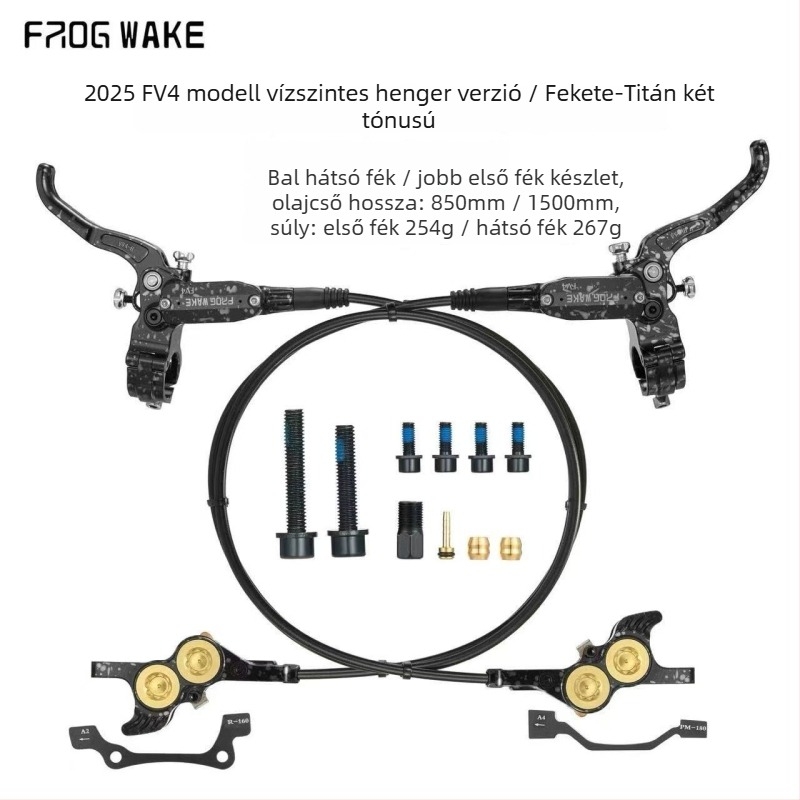 Frog FV4 hidraulikus tárcsafék mountain bike-hoz - négypistonos fék, fejlesztett változat