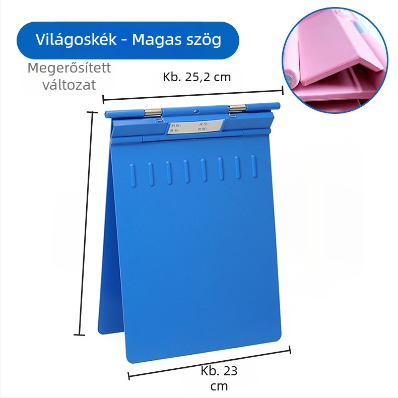 Műanyag orvosi dosszié megerősített dupla klipsz mechanizmussal BY327, lemezvastagság 2,2 mm