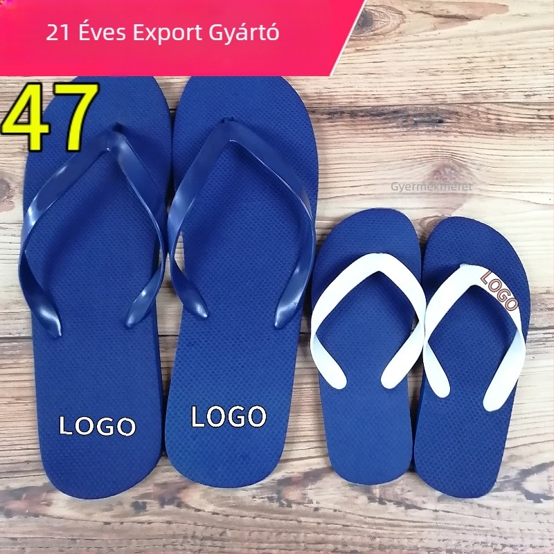 Férfi flip-flop papucsok, strand papucs nyitott ujjal, PVC felsőrész, gumírozott talp