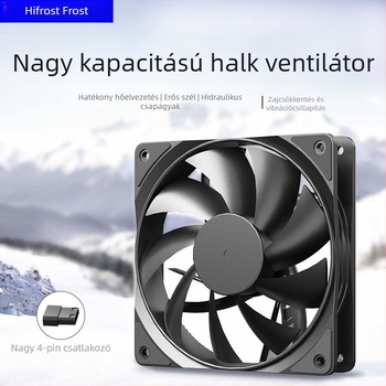 Coolmoon Hifrost hűtőventilátor, hidraulikus csapágy, PWM 4-pin, 1200 RPM, asztali PC házhoz