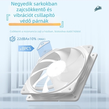 Coolmoon Hifrost hűtőventilátor, hidraulikus csapágy, PWM 4-pin, 1200 RPM, asztali PC házhoz