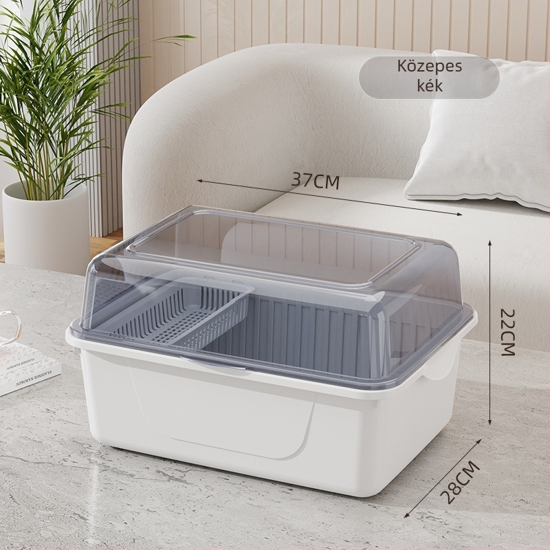 Kétszintes tejpor-doboz fedéllel, bébi etetőeszközök tárolására — Modell CXZ684427768129, 0–3 éves korig