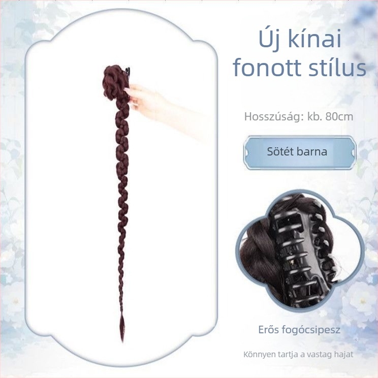 Lófarok paróka — kézzel szőtt, hőálló huzalból; nem festhető vagy permíthető; univerzális illeszkedés