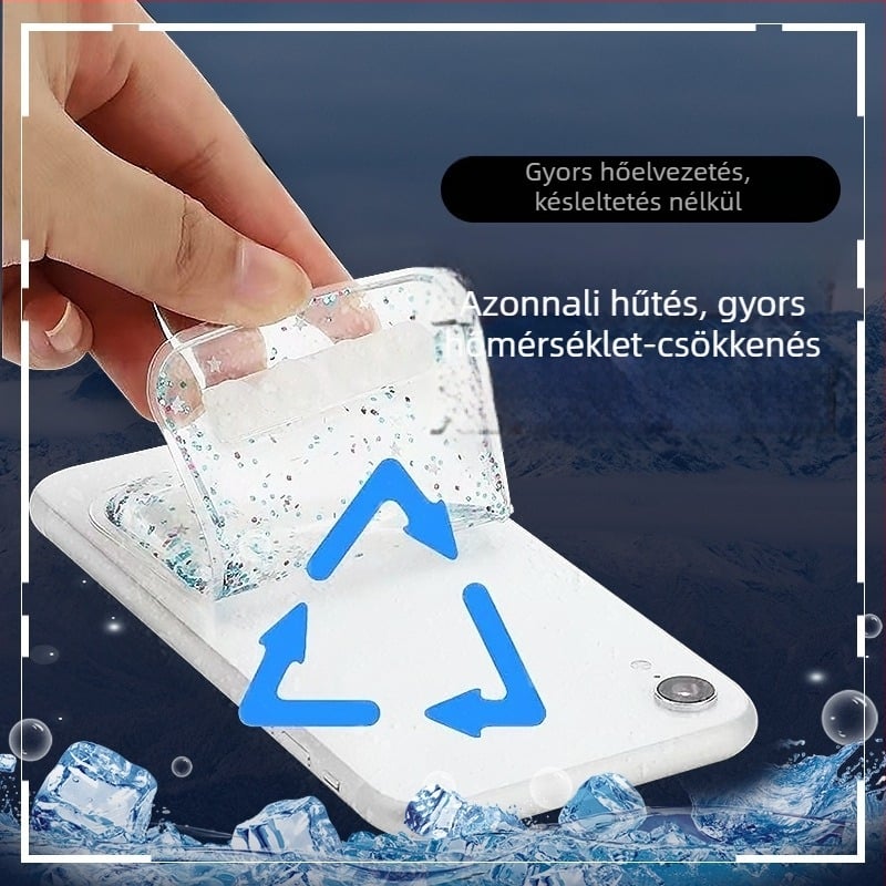 Mobiltelefon hűtőpatch, szilikon, vezeték nélküli, 50 g, újrahasználható