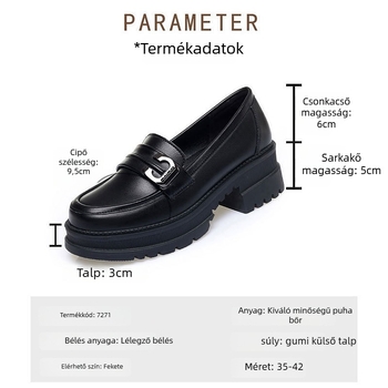 Mikroszálas felsőrészű loaferek, kerek orrú, chunky középtok 3–6 cm, slip-on kivitel