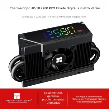 M.2 SSD hűtő HR-10 2280 Pro digitális kijelzővel