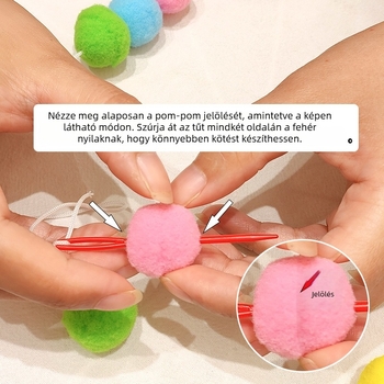 Plüss pom-pom girland párhá hátteréhez, stílus 6297782867, terem rendezés rekvizítai, anyag: Egyéb