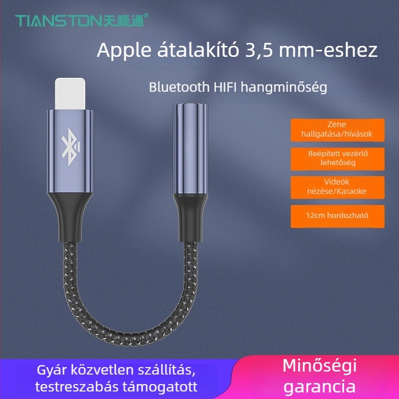 Apple Lightning-3,5 mm audió adapter, modell T7, Tianston márka