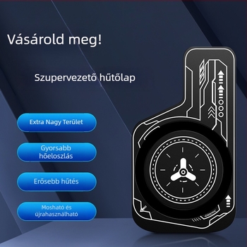 Mobiltelefon gőzkamra hűtőlemeze, ABS+ alumínium ötvözet, 15 g, mágneses lemez, kompatibil mobiltelefonokhoz és tabletekhez