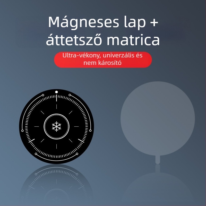 Mobiltelefon gőzkamra hűtőlemeze, ABS+ alumínium ötvözet, 15 g, mágneses lemez, kompatibil mobiltelefonokhoz és tabletekhez