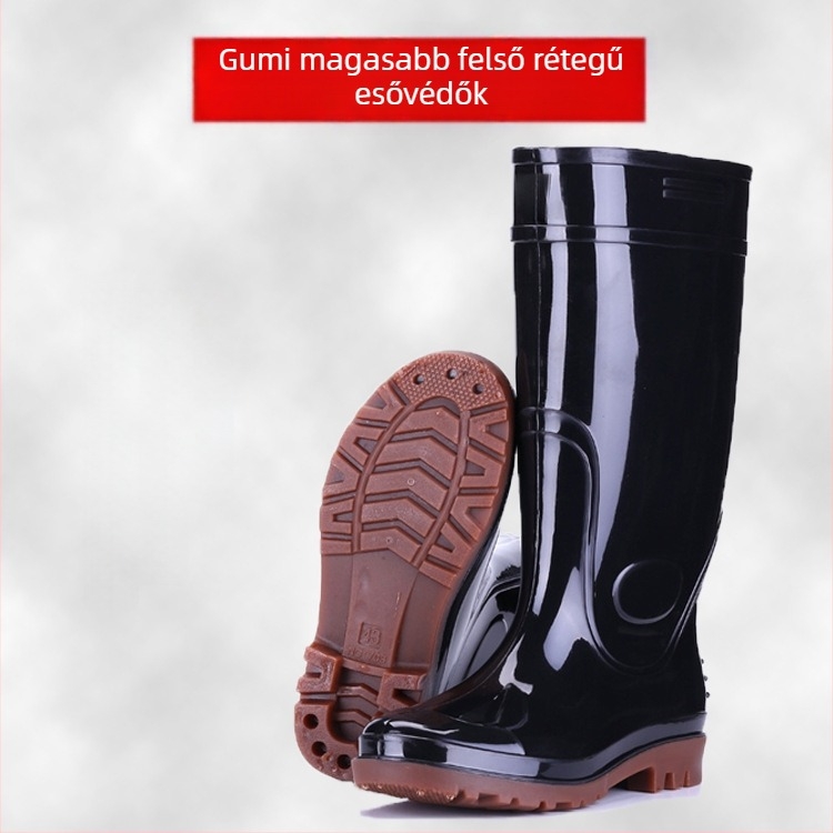 Ginnas esőcsizma, magas szárú, PVC felsőrész, vízálló, csúszásbiztos, kopásálló
