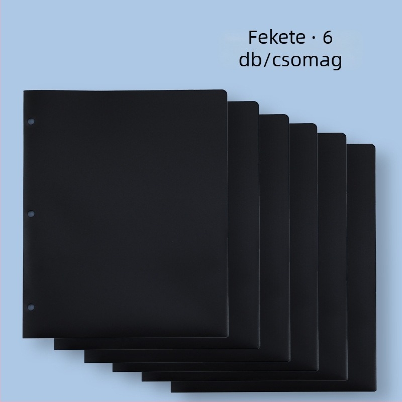 Háromlyukú dokumentumtartó, dupla zsebbel, vízálló PP anyagból, logó nyomtatása lehetséges