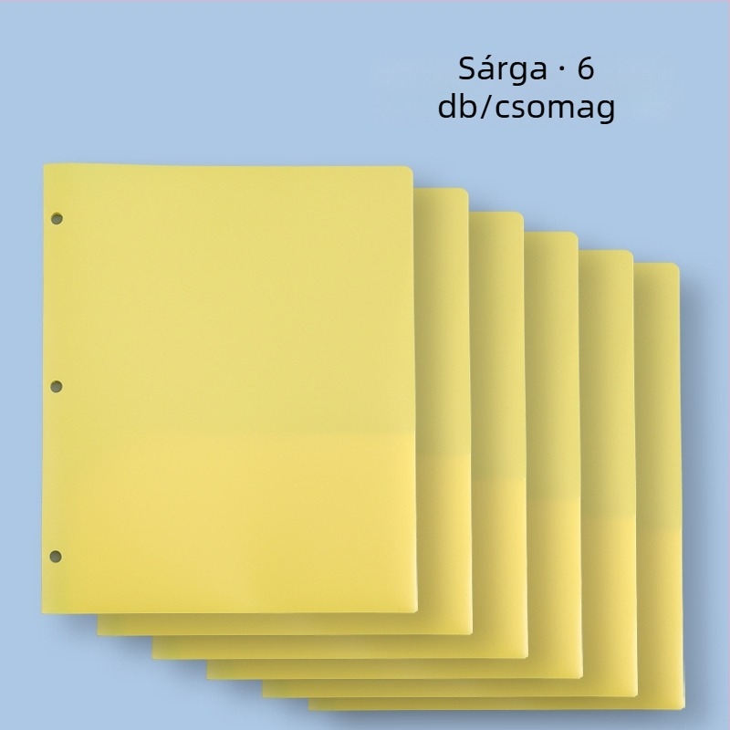 Háromlyukú dokumentumtartó, dupla zsebbel, vízálló PP anyagból, logó nyomtatása lehetséges
