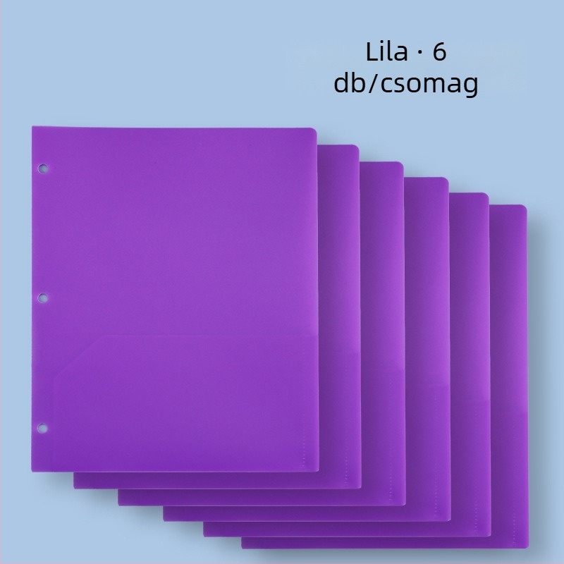 Háromlyukú dokumentumtartó, dupla zsebbel, vízálló PP anyagból, logó nyomtatása lehetséges