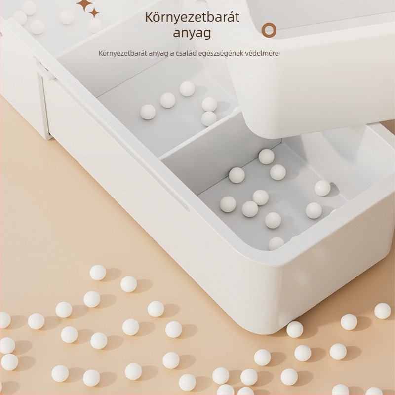 Raktározó doboz rekeszekkel – 3078-as modell, PP anyag, 5 L kapacitás, modern egyszerű stílus (3078-as modell, PP, 5 L, rekeszek)