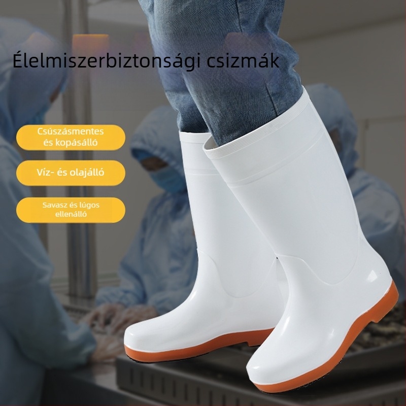 Esőcsizmák PVC – csúszásmentes, magas szár, hálós bélés, talp marháin ín, kerek orr