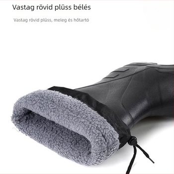 Fleece töltésű magas szárú esőcsizma, EVA felső rész, EVA talp, csúszásmentes