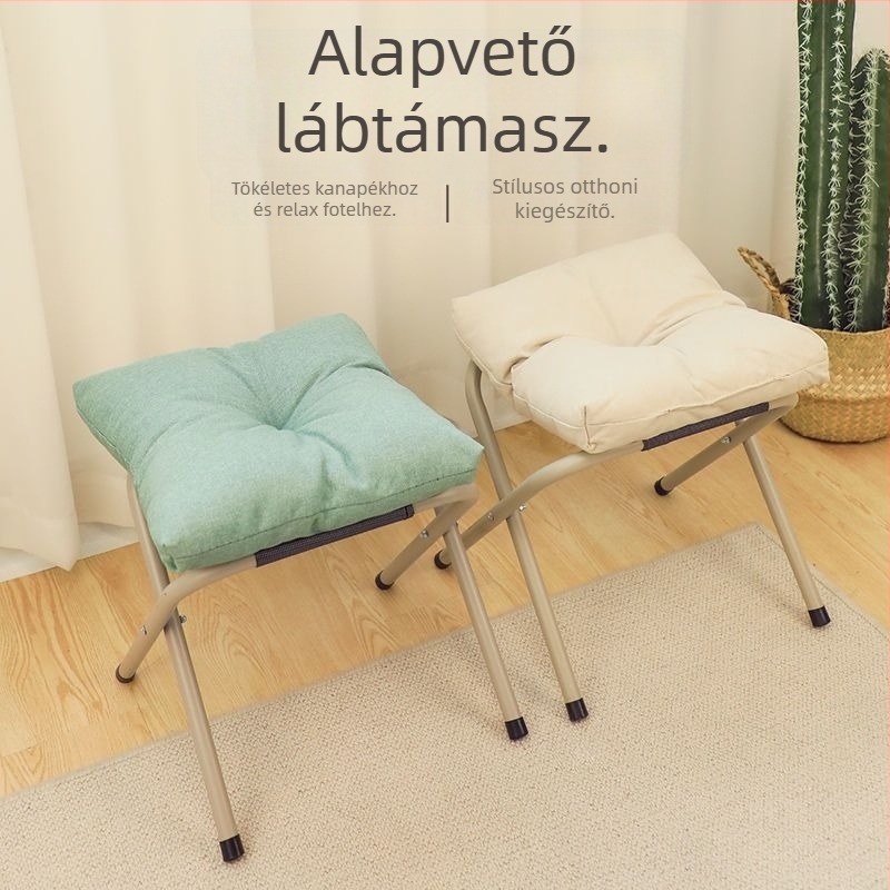 Összecsukható fém irodai lábtartó, magas rugalmasságú habos párnázás, egyszerű modern stílus, modell 12034