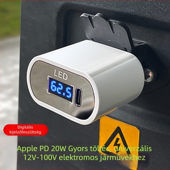 PD20W autó USB gyors töltő vonali USB konverterrel, univerzális 12V/48V/60V/72V/100V