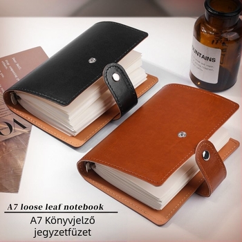 A7 notesz szétválasztható lapokkal, bőrhatású fedél, Dowling papír 80 g, 100+ oldal, retro stílus