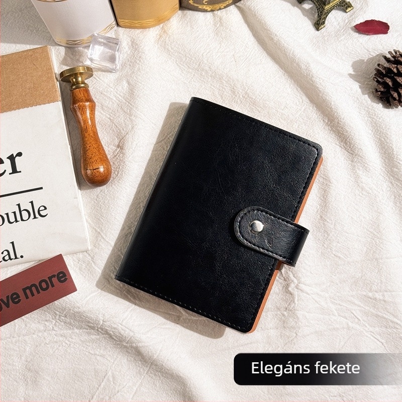 A7 notesz szétválasztható lapokkal, bőrhatású fedél, Dowling papír 80 g, 100+ oldal, retro stílus