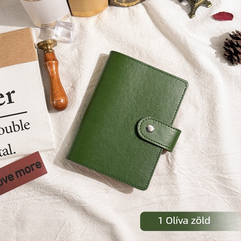 A7 notesz szétválasztható lapokkal, bőrhatású fedél, Dowling papír 80 g, 100+ oldal, retro stílus