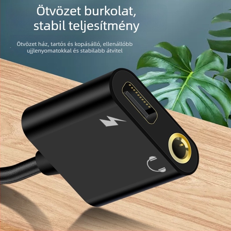 Type-C 3,5 mm fejhallgató-adapter Huawei és Xiaomi készülékekhez