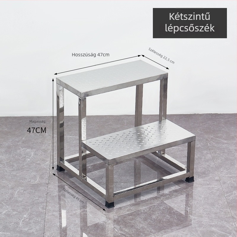 Rozsdamentes acélból készült lábtámasz nőgyógyászati vizsgálathoz — modern minimalista dizájn, multifunkcionális