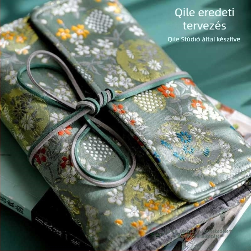 Notesz – kézzel készített, textilborítású; kötés binder; papír 40 g/m², nyers fa pulpából; retro japán stílus