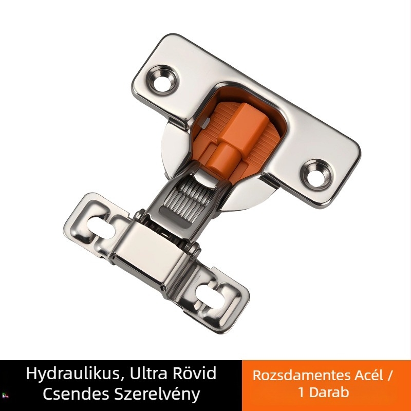 Ultra rövid karú csillapító pánt alacsony méretű szekrényekhez, 1 mm hidegen hengerelt acél, elektroplatott felület