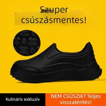 Férfi szakács cipő konyhára, tavasz 2025: vízálló, csúszásmentes, szagtalan, EVA felsőrész és talp, injektált talp