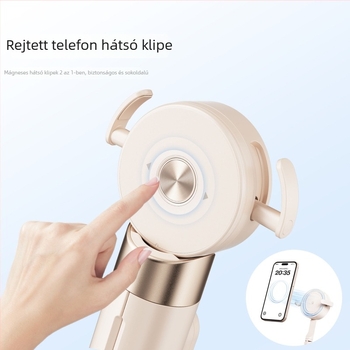 Selfie pálca alumínium ötvözetből, Bluetooth távirányító, rejtett telefon-tartó, dupla oldalas mágneses rögzítés, összecsukható padlóra álló tripod
