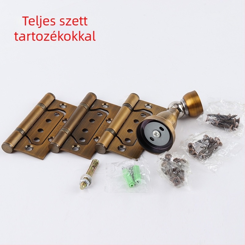 Rozsdamentes acélból készült ajtó-hézag készlet, fa beltéri ajtókhoz, drótkoptos felület és sütőben lakkozott kivitel