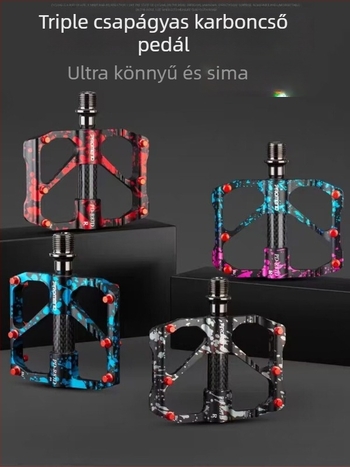 Kerékpárpedál, 3 csapágyas kialakítás, CNC megmunkálás, alumíniumötvözet és króm-molibdén acél szerkezet, modell M86DR87D