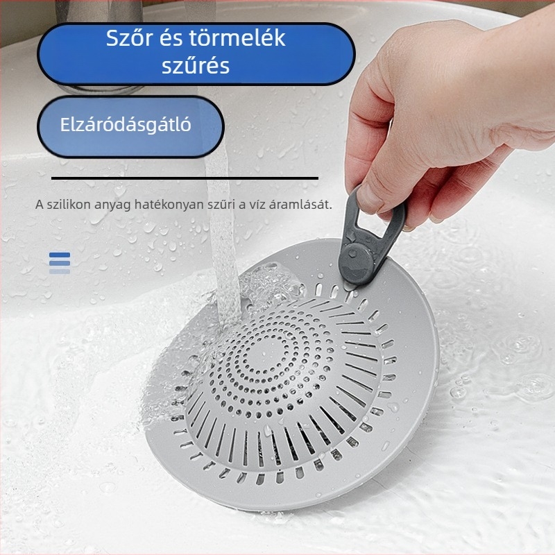 Japán szilikon padlóelvezető szűrő – fürdőszoba és konyha, hajszálak gyűjtője, az elzáródás elleni védelem