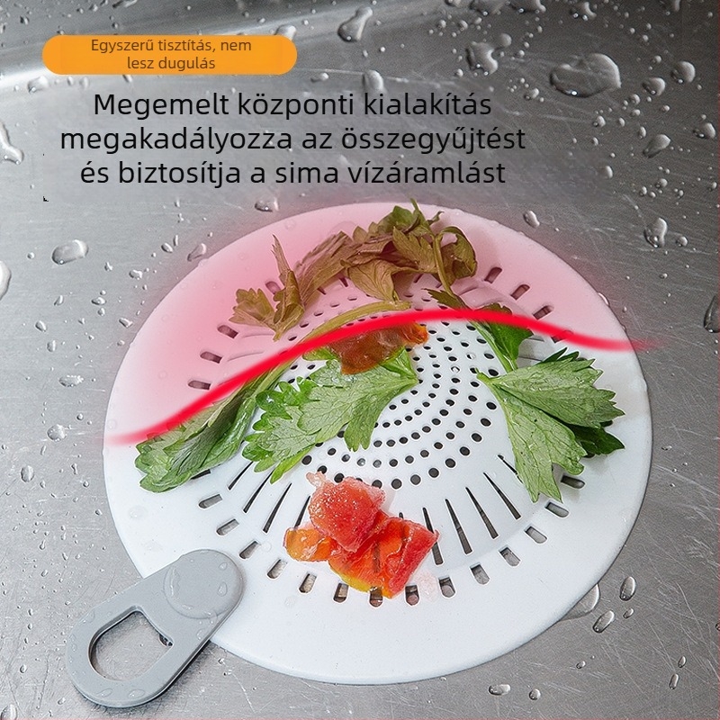 Japán szilikon padlóelvezető szűrő – fürdőszoba és konyha, hajszálak gyűjtője, az elzáródás elleni védelem